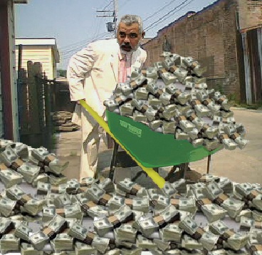 hananiyeh wheelbarrow of cash