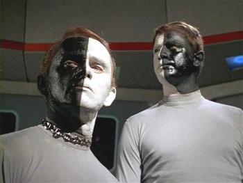 [Image: 5445659767_StarTrekBlackFaceWhiteFace_an...large.jpeg]