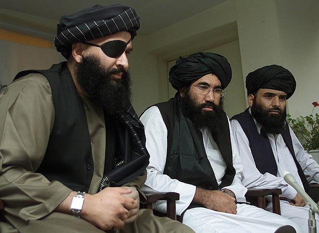 TALIBAN AMBASSADOR TO PAKISTAN ZAEEF LISTEN TO JOURNALISTS' QUESTIONS IN ISLAMABAD