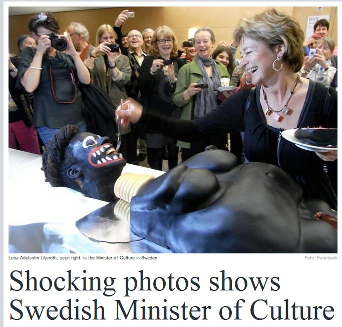 SWEDISH BLACK FACE WITH MINISTER OF CULTURE 17.4.2012
