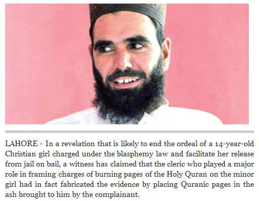 Pakistani Imam Fabricated Story About 14 Yearl Old Christian Girl Burning Koran…… The Tundra