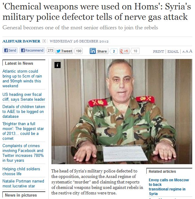 syrian general defects says assad used nerve gas 27.12.2012