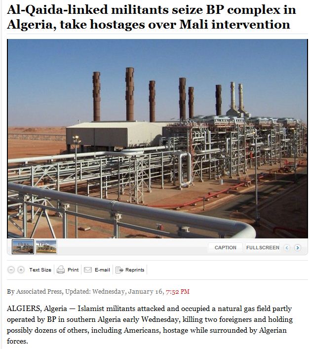 al-qaida linked terrorists take western hostages in algeria 16.1.2013