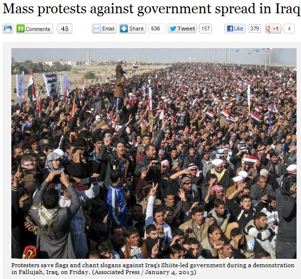 mass protests in iraq 5.1.2013