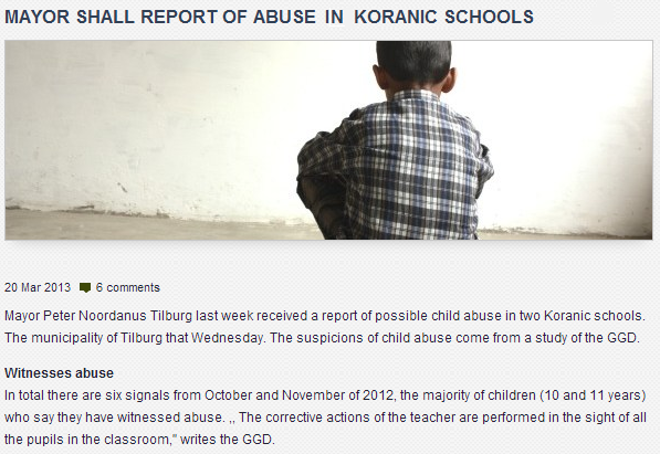 koran school abuse in netherlands 27.3.2013