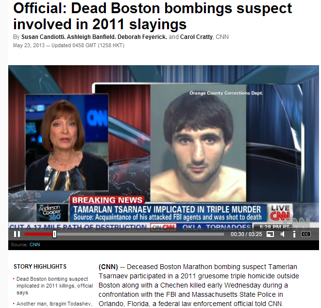 boston bomber involved in triple murder of jews 23.5.2013