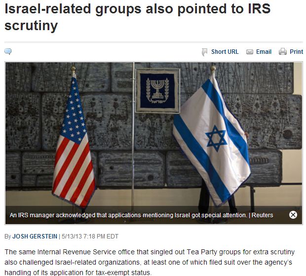 irs targeted israel group 14.5.2013