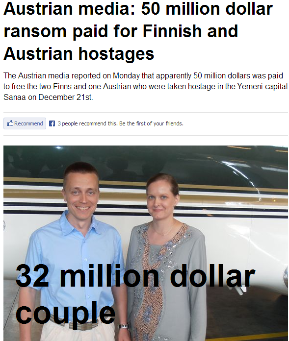 oman pays for finnish hostages 13.5.2013