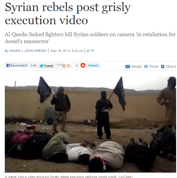syrian rebels execute more soldiers 17.5.2013