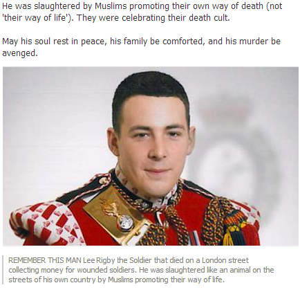 uk soldier murdered in islamic terrorist attack 23.5.2013