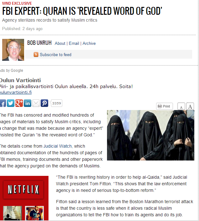 fbi expert-koran is revealed word of god 6.6.2013