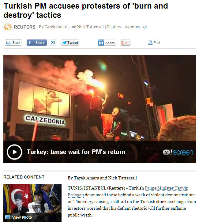 head turk accuses protestors of burn and destroy tactics 6.6.2013