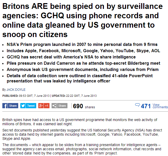 prism scandal britons being spied upon8.6.2013
