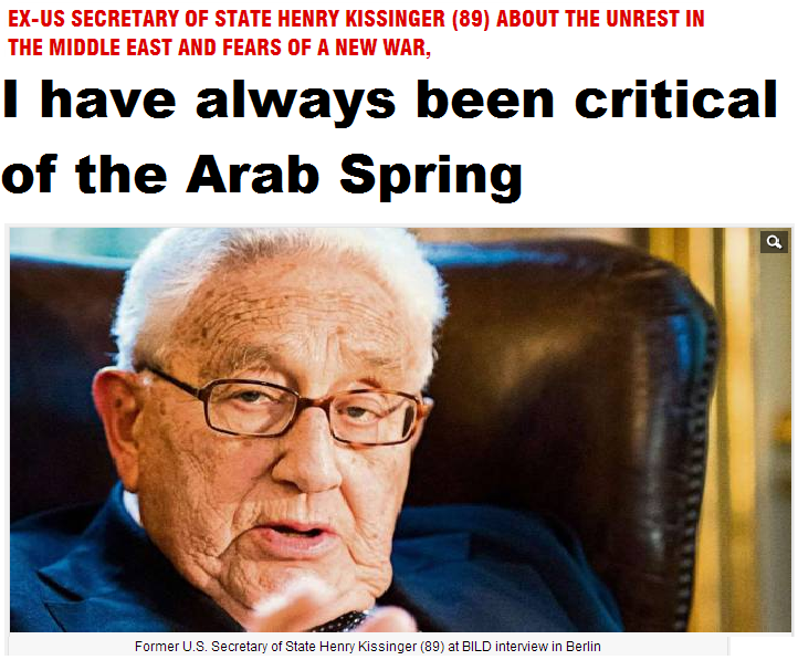 kissinger interview in bild -i have been always critical of