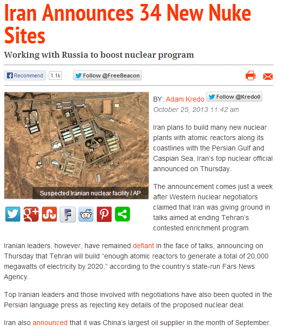iran announces 34 more nuke sites 25.10.2013