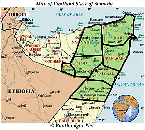 somali Puntland-map