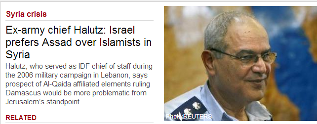 IDF ex-army chief prefers assad over jihadis 11.12.2013