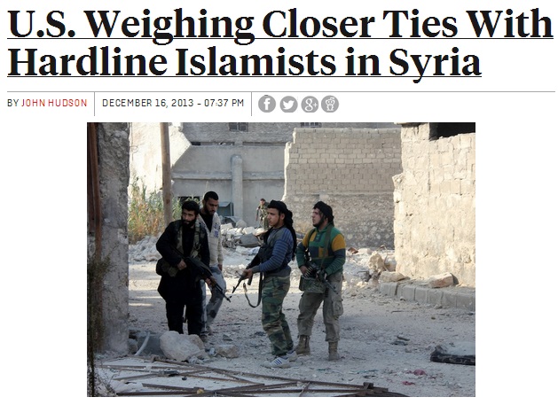 us seeks to align itself with al-qaida backed syrian rebels 16.12.2013