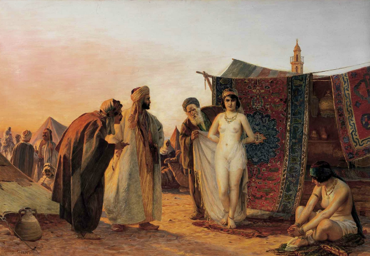 scene from a muslim slave market of white women otto pilny