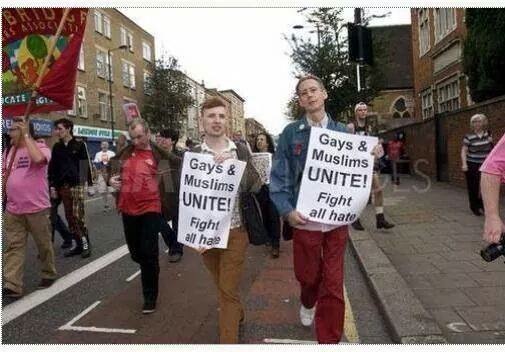 gays and muslims fight hate