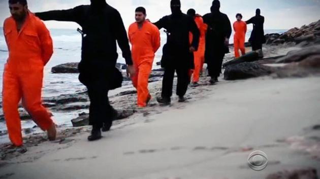 egyptian copts marched by isis to be beheaded